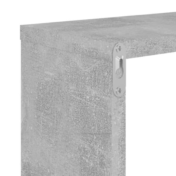 vidaXL væghylder 4 stk. 26x15x26 cm kubeformet betongrå