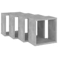 Miniatyrbilde 5 av 11: vidaXL Vegghyller kubeformet 4 stk betonggrå 26x15x26 cm