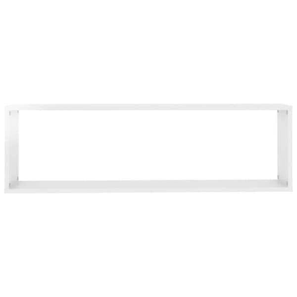 vidaXL Vegghyller kube 4 stk høyglans hvit 100x15x30 cm konstruert tre