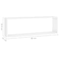 Miniatyrbilde 10 av 11: vidaXL Vegghyller kubeformet 4 stk hvit 80x15x26,5 cm sponplate