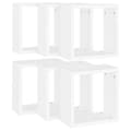 Miniatyrbilde 5 av 11: vidaXL Vegghyller kubeformet 6 stk hvit 30x15x30 cm