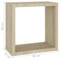 Miniatyrbilde 11 av 11: vidaXL Vegghyller kubeformet 6 stk sonoma eik 30x15x30 cm
