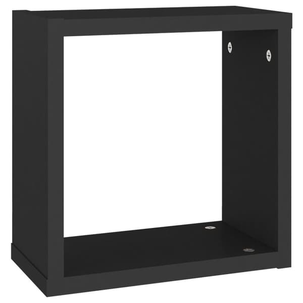 vidaXL væghylder 6 stk. 30x15x30 cm kubeformet sort