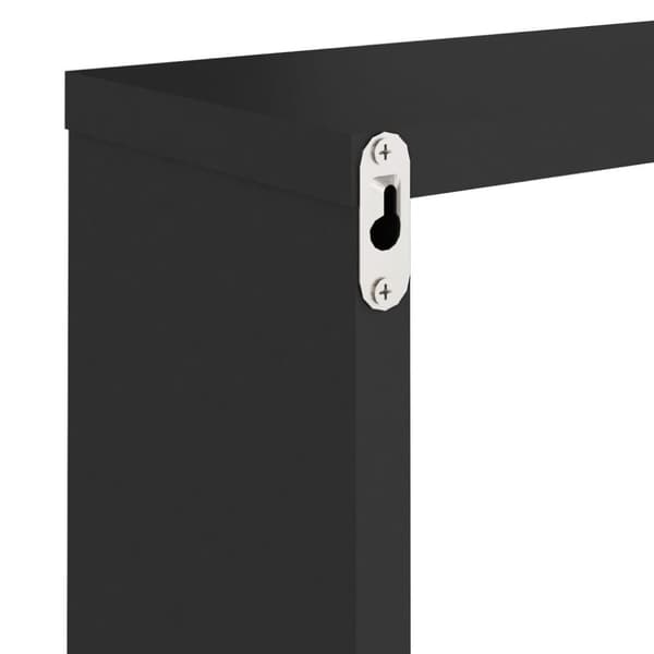 vidaXL væghylder 6 stk. 30x15x30 cm kubeformet sort