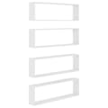 Miniatyrbilde 2 av 10: vidaXL Vegghyller kubeformet 4 stk hvit 100x15x30 cm sponplate