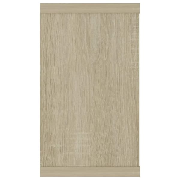 vidaXL væghylder 2 stk. 80x15x26,5 cm kubeformet spånplade sonoma-eg