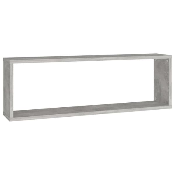 vidaXL Vegghyller kubeformet 2 stk betonggrå 80x15x26,5 cm sponplate