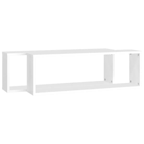 vidaXL væghylder 2 stk. 80x15x26,5 cm kubeformet spånplade hvid