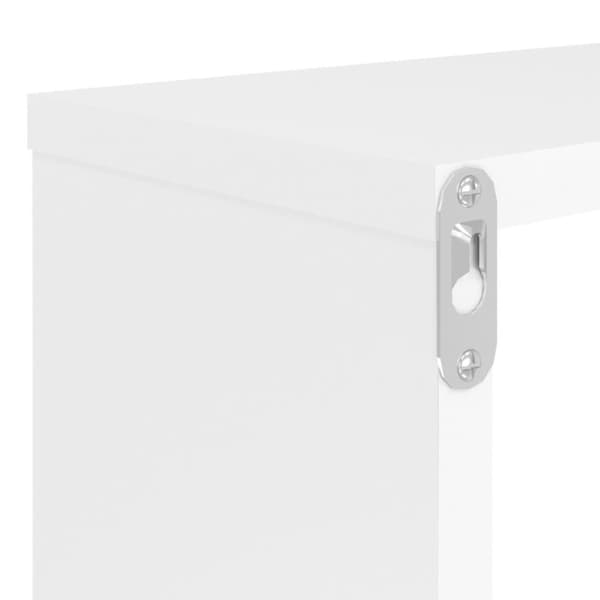 vidaXL væghylder 2 stk. 80x15x26,5 cm kubeformet spånplade hvid
