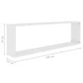 Miniatyrbilde 9 av 10: vidaXL Vegghyller kubeformet 2 stk hvit 100x15x30 cm sponplate