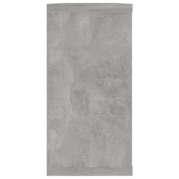 vidaXL væghylder 2 stk. 100x15x30 cm spånplade betongrå