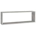Miniatyrbilde 6 av 11: vidaXL Vegghyller kubeformet 4 stk betonggrå 80x15x26,5 cm sponplate