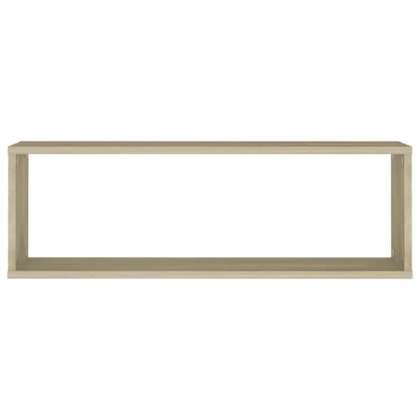 vidaXL Vegghyller kubeformet 4 stk sonoma eik 80x15x26,5 cm sponplate
