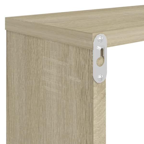 vidaXL Vegghyller kubeformet 4 stk sonoma eik 80x15x26,5 cm sponplate