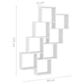 Miniatyrbilde 6 av 8: vidaXL Kubeformet vegghylle hvit 90x15x119 cm sponplate