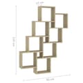 Miniatyrbilde 6 av 8: vidaXL Kubeformet vegghylle sonoma eik 90x15x119 cm konstruert tre