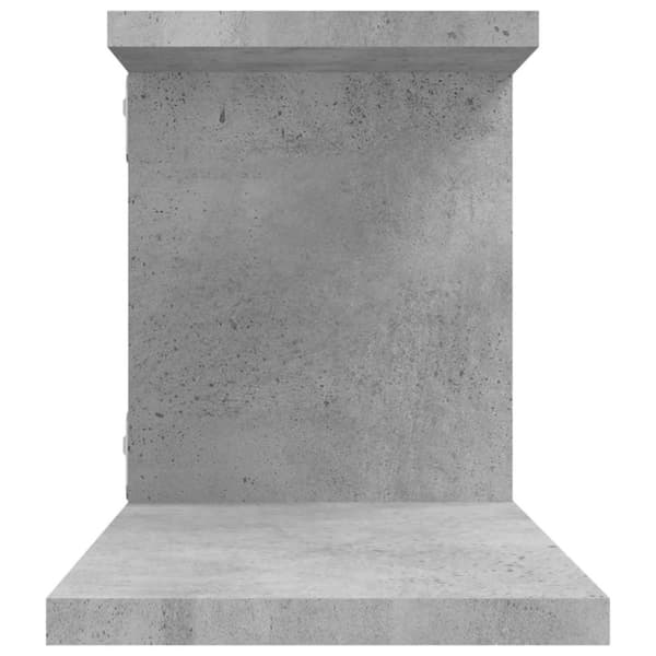 vidaXL Veggmontert TV-hylle betonggrå 125x18x23 cm konstruert tre