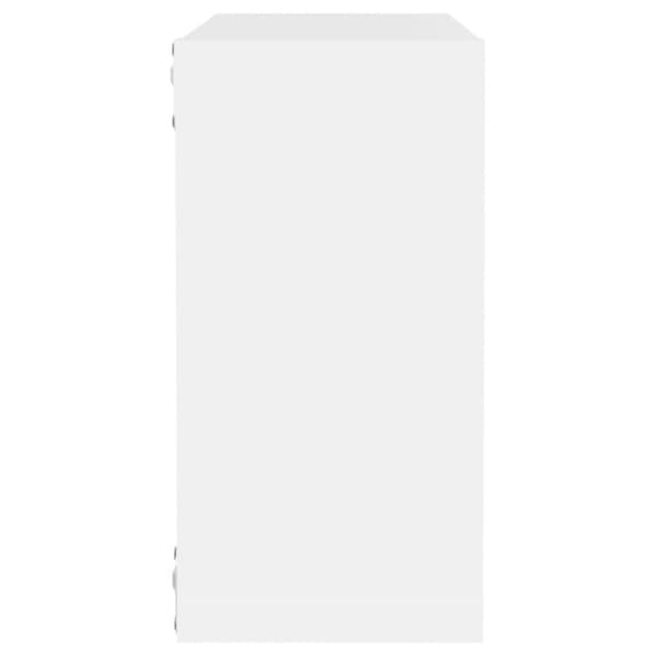 vidaXL Vegghyller kubeformet 2 stk hvit 30x15x30 cm