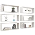 Miniatyrbilde 3 av 10: vidaXL Vegghyller kubeformet 6 stk hvit 60x15x23 cm konstruert tre