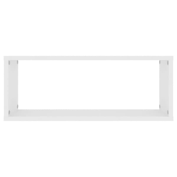 vidaXL Vegghyller kubeformet 6 stk hvit 60x15x23 cm konstruert tre