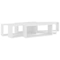 Miniatyrbilde 8 av 10: vidaXL Vegghyller kubeformet 6 stk hvit 60x15x23 cm konstruert tre