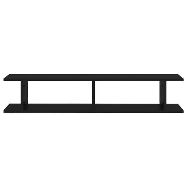 vidaXL Vegghyller 2 stk svart 105x18x20 cm konstruert tre