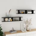 Miniatyrbilde 7 av 7: vidaXL Vegghyller 2 stk svart 105x18x20 cm konstruert tre