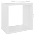Miniatyrbilde 11 av 11: vidaXL Vegghyller kubeformet 4 stk hvit 26x15x26 cm