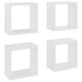 Miniatyrbilde 2 av 11: vidaXL Vegghyller kubeformet 4 stk hvit 26x15x26 cm