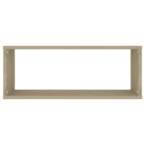 vidaXL Vegghyller kubeformet 4 stk sonoma eik 60x15x23 cm sponplate