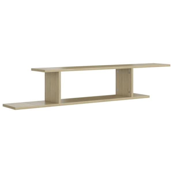 vidaXL Väggmonterad tv-hylla sonoma-ek 125x18x23 cm konstruerat trä
