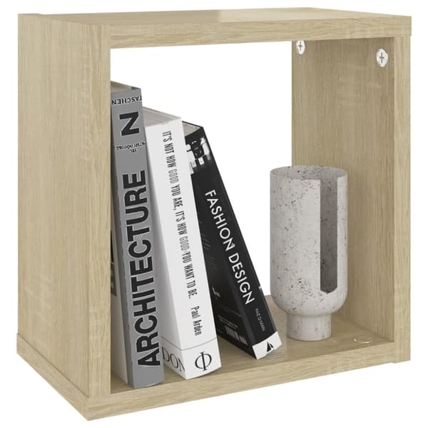 vidaXL Vegghyller kubeformet 2 stk sonoma eik 26x15x26 cm
