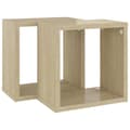 Miniatyrbilde 5 av 11: vidaXL Vegghyller kubeformet 2 stk sonoma eik 26x15x26 cm