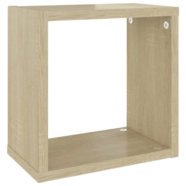 vidaXL Vegghyller kubeformet 2 stk sonoma eik 26x15x26 cm
