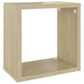 Miniatyrbilde 7 av 11: vidaXL Vegghyller kubeformet 2 stk sonoma eik 26x15x26 cm