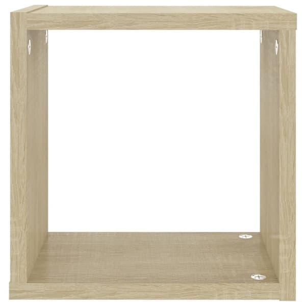 vidaXL Vegghyller kubeformet 2 stk sonoma eik 26x15x26 cm