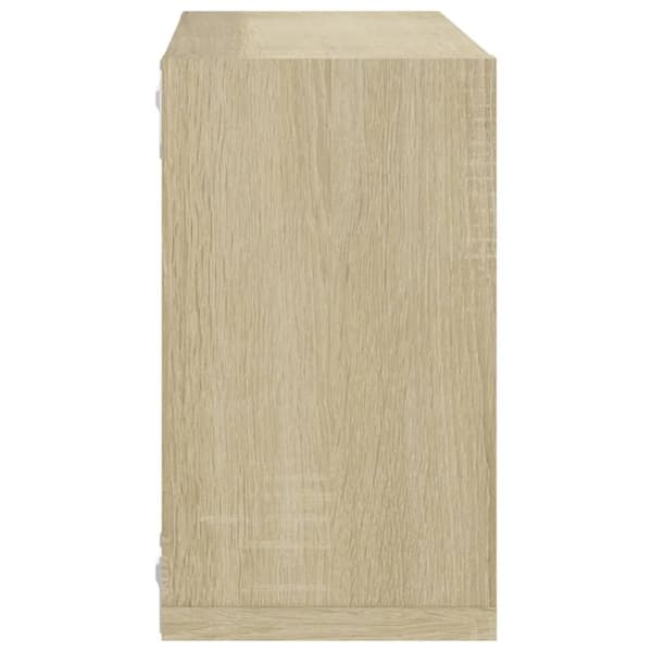 vidaXL Vegghyller kubeformet 2 stk sonoma eik 26x15x26 cm