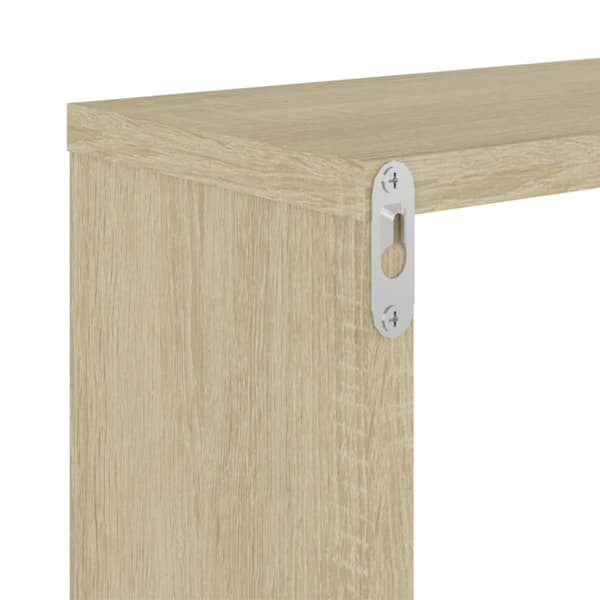 vidaXL Vegghyller kubeformet 2 stk sonoma eik 26x15x26 cm