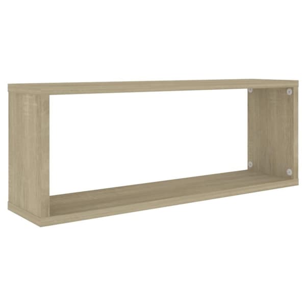 vidaXL Vegghyller kubeformet 2 stk sonoma eik 60x15x23 cm sponplate
