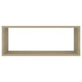 Miniatyrbilde 5 av 10: vidaXL Vegghyller kubeformet 2 stk sonoma eik 60x15x23 cm sponplate