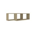 Miniatyrbilde 7 av 10: vidaXL Vegghyller kubeformet 2 stk sonoma eik 60x15x23 cm sponplate