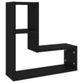 Miniatyrbilde 4 av 9: vidaXL Vegghyller 2 stk svart 50x15x50 cm konstruert tre