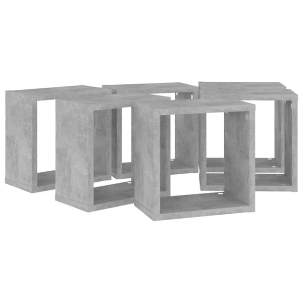 vidaXL Vegghyller kubeformet 6 stk betonggrå 26x15x26 cm