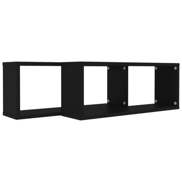 vidaXL Vägghyllor 2 st svart 60x15x23 cm konstruerat trä