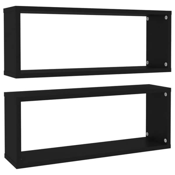 vidaXL Vägghyllor 2 st svart 60x15x23 cm konstruerat trä