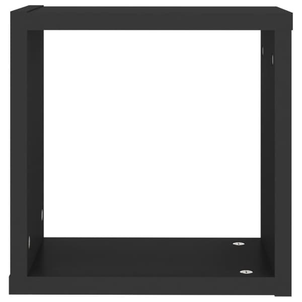 vidaXL væghylder 4 stk. 30x15x30 cm kubeformet sort