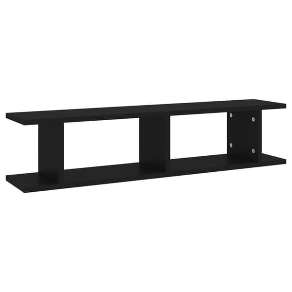 vidaXL væghylder 2 stk. 90x18x20 cm spånplader sort