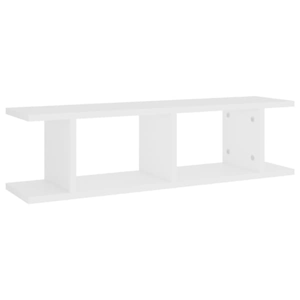vidaXL væghængte kubehylder 2 stk. 75x18x20 cm konstrueret træ hvid