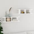 Miniatyrbilde 9 av 9: vidaXL Vegghyller 2 stk hvit 75x18x20 cm konstruert tre