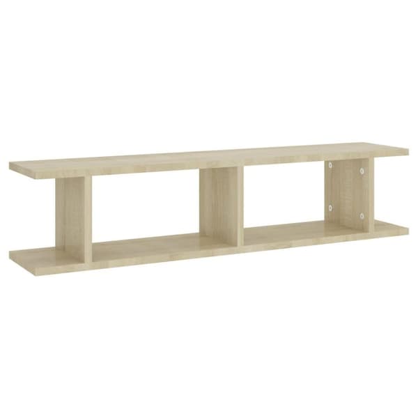 vidaXL Vägghyllor 2 st sonoma-ek 90x18x20 cm spånskiva